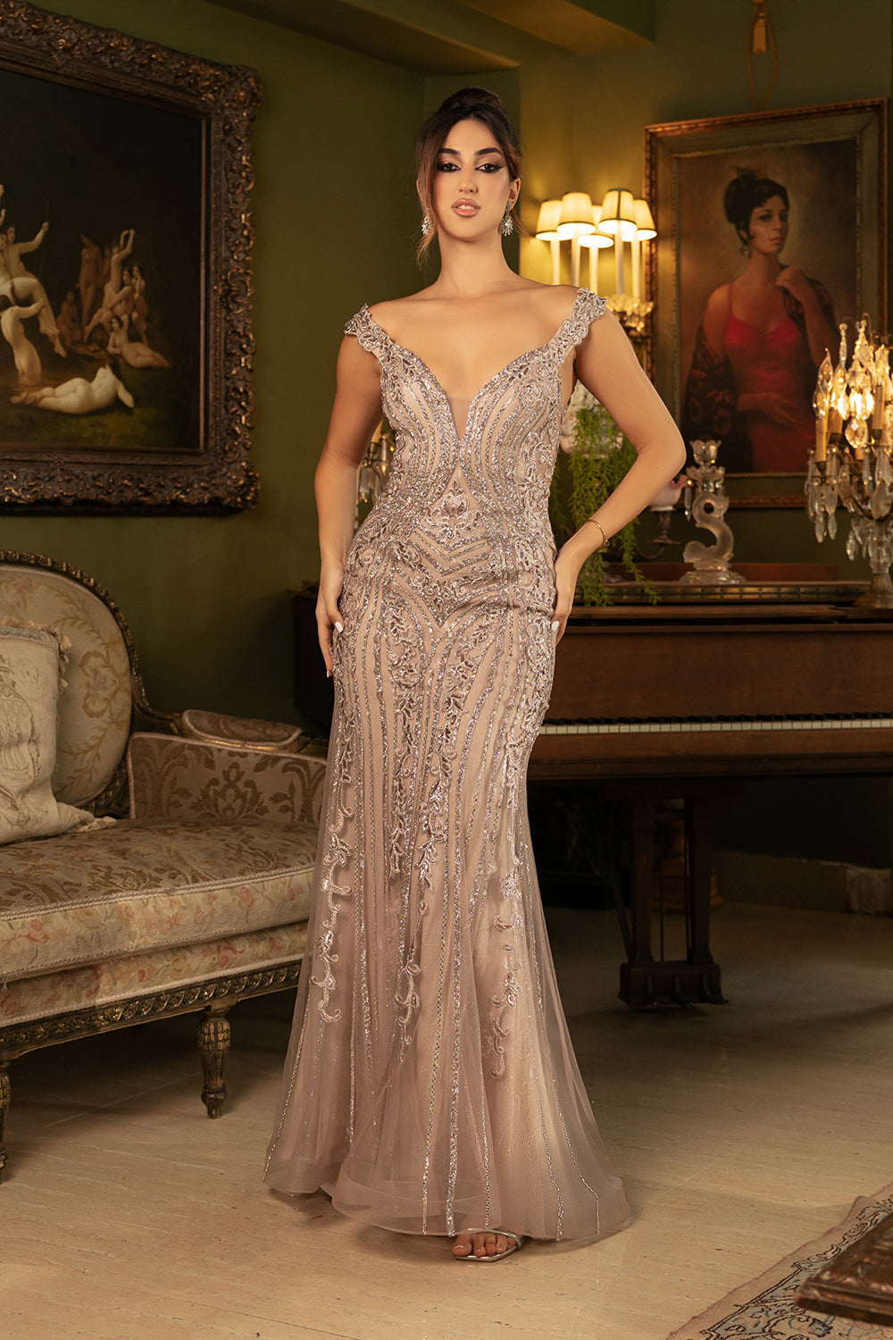 Wholesale evening long dress - Reference : M8157