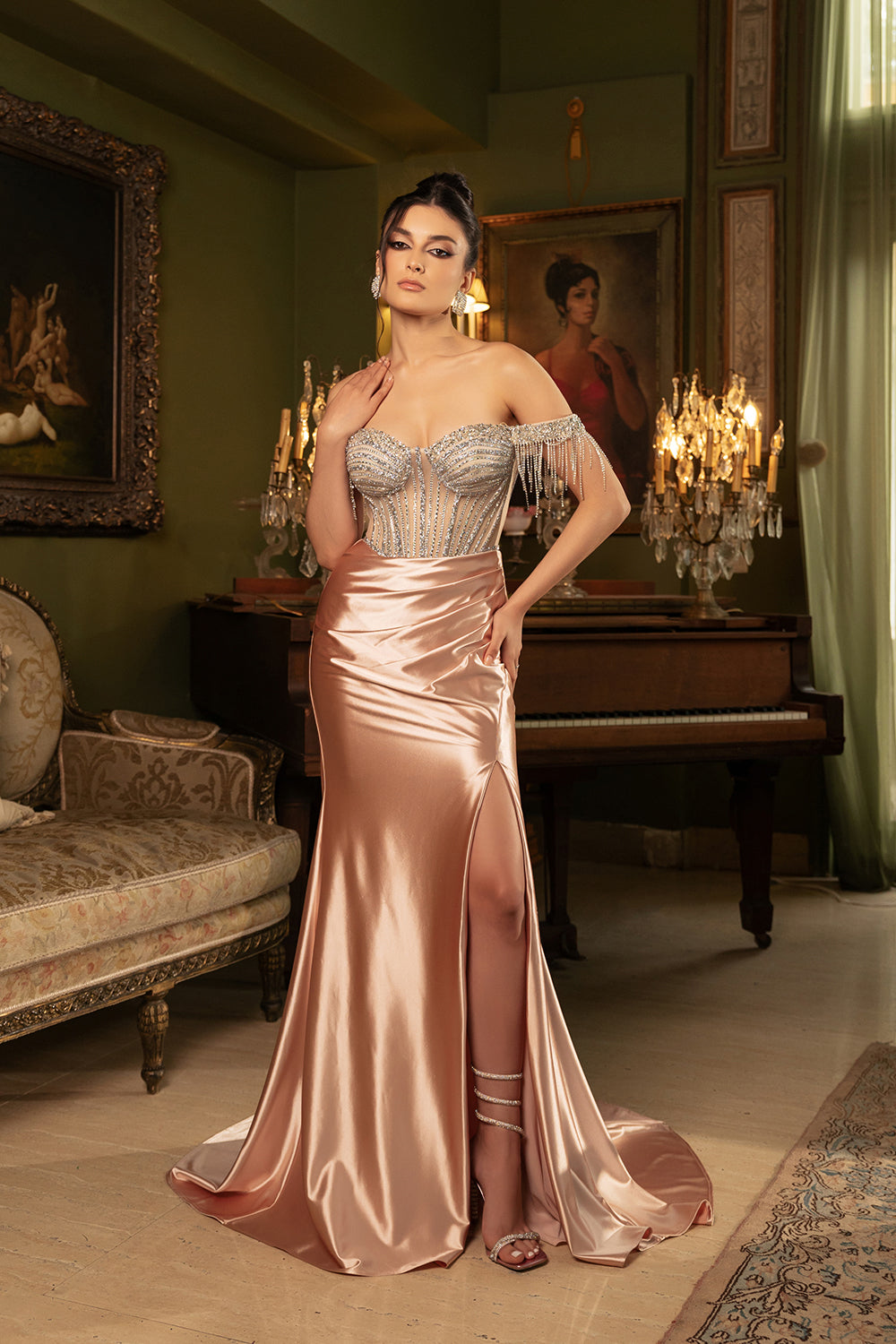 Wholesale evening long dress - Reference : M8159